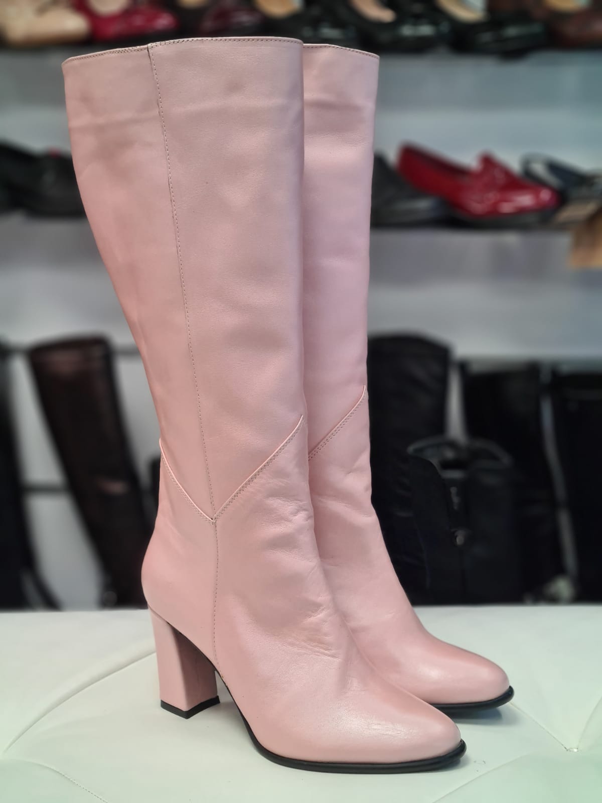 Cizme dama piele roz Ana biashoes.ro imagine reduceri